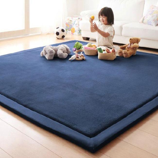 Baby Crawling Mat for Sale | Soft Baby Play Mat for Living Room, Dark Blue, 5'9x6'5(180x200cm)