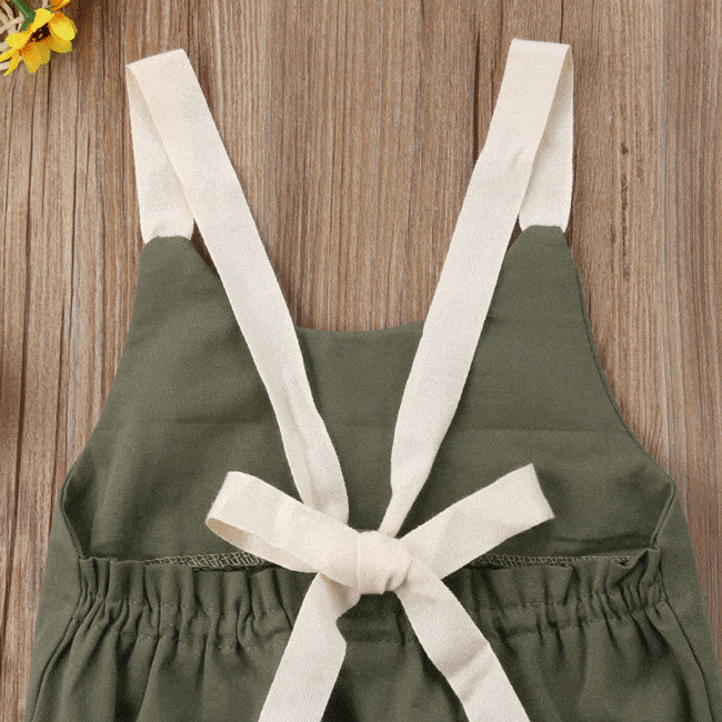  Baby Backless bow tie Jumpsuit-6