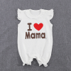 Newborn Baby I Love Papa Mama Rompers Birthday Outfit