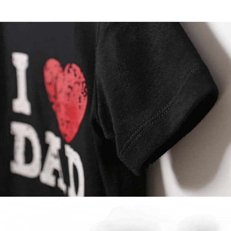 Newborn Baby I Love Papa Mama Short Sleeve Rompers-7