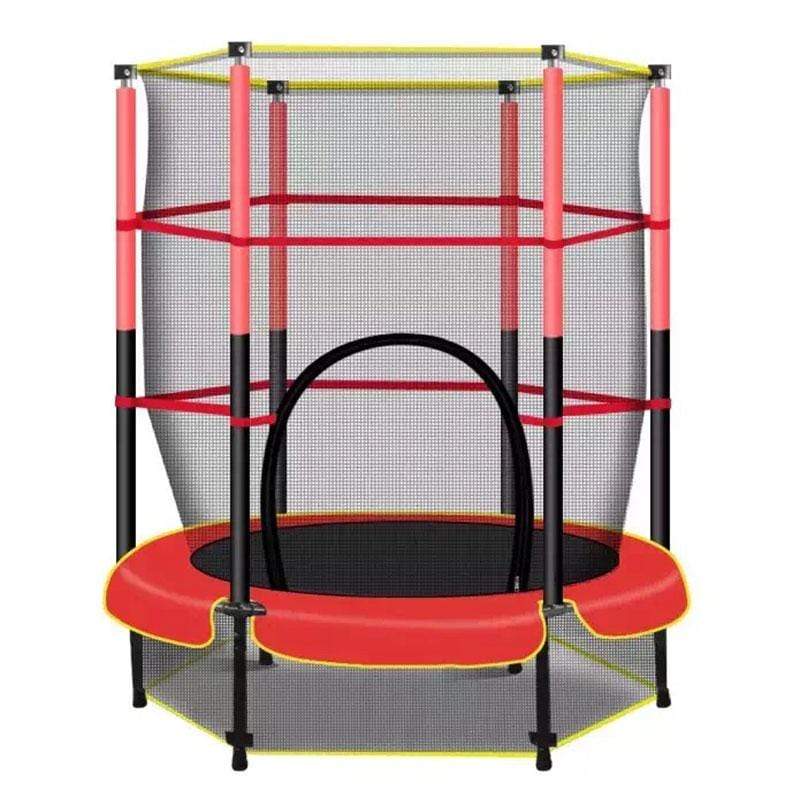 55" Kids Mini Indoor Outdoor Trampoline With Enclosure