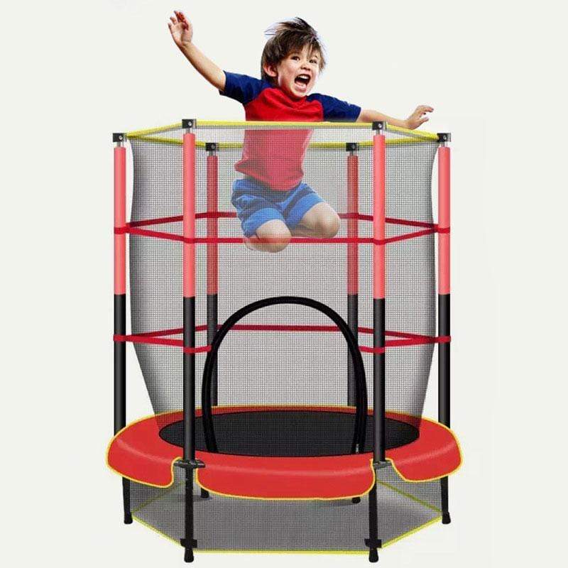 55" Kids Mini Indoor Outdoor Trampoline With Enclosure