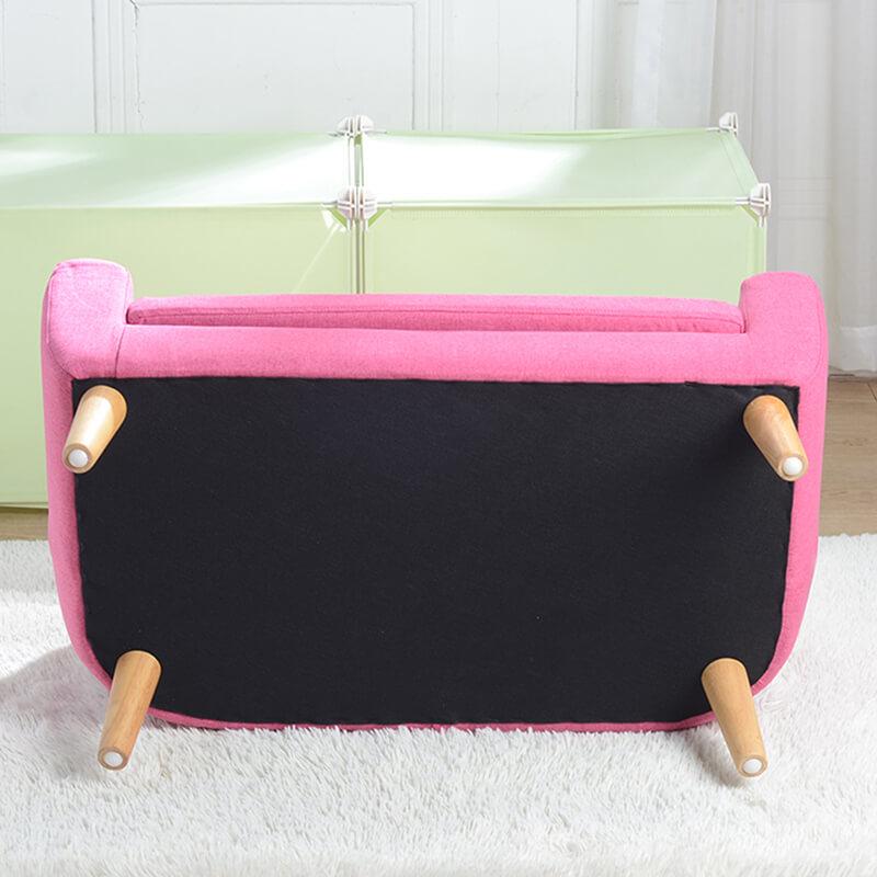 Removable Two Seat Kids Couch Sofa Pink Sleeper Sofa