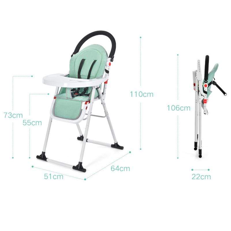 2 In 1 Kid High Chair With Baby Stroller Function