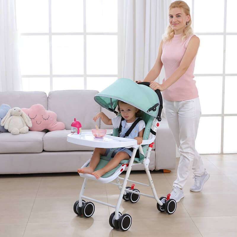 2 In 1 Kid High Chair With Baby Stroller Function