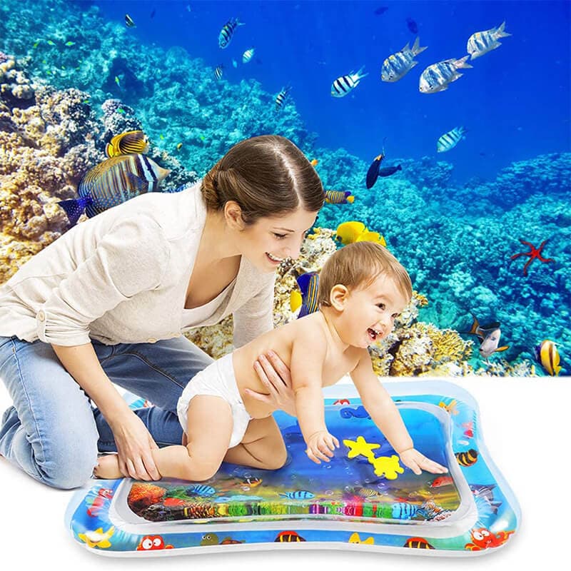 Safe Infant Inflatable Water Play Mat Tummy Time