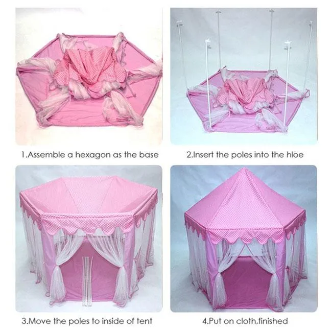 Newbabywish Princess Tent Playhouse
