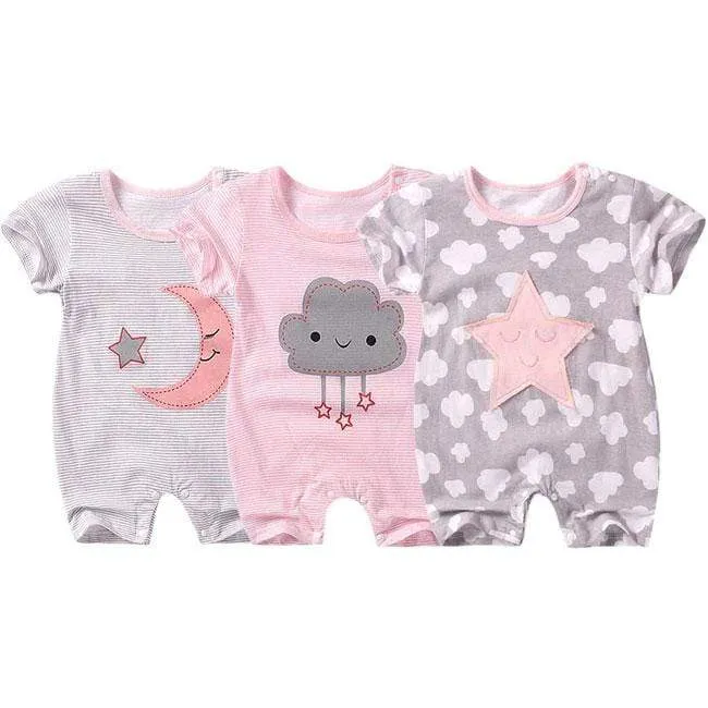 Newbabywish Summer Baby Clothes Cotton Rompers Baby Clothes Online Cloud 66cm