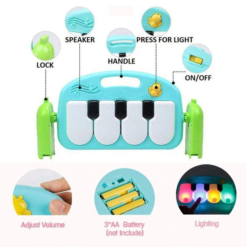 Newbabywish Baby Activity Gym with Piano Keyboard