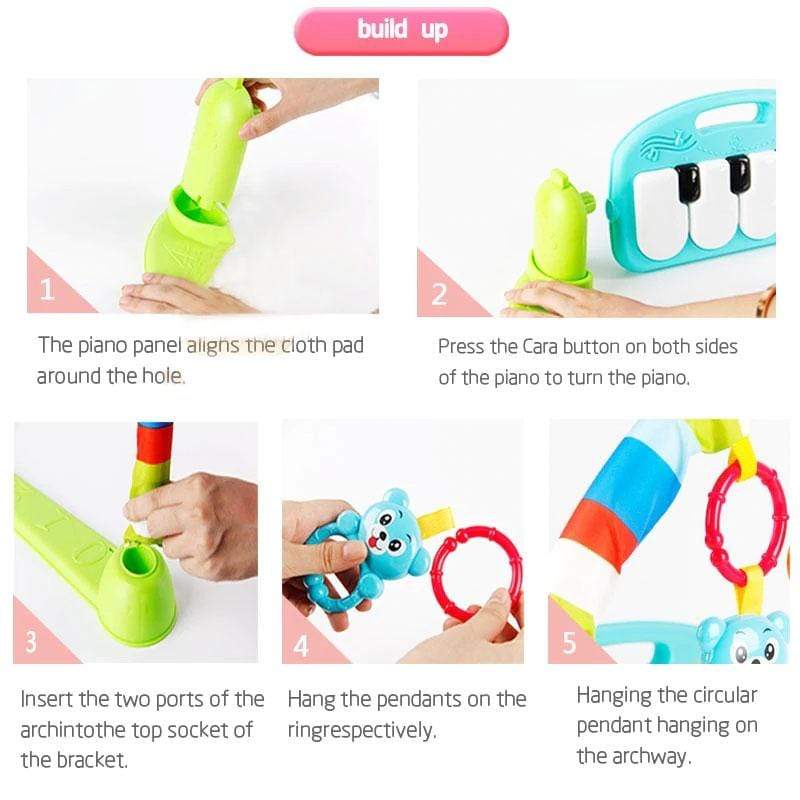 Newbabywish Baby Activity Gym with Piano Keyboard