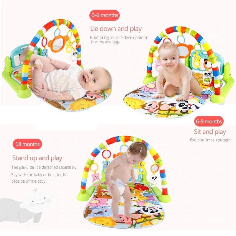 Newbabywish Baby Activity Gym with Piano Keyboard