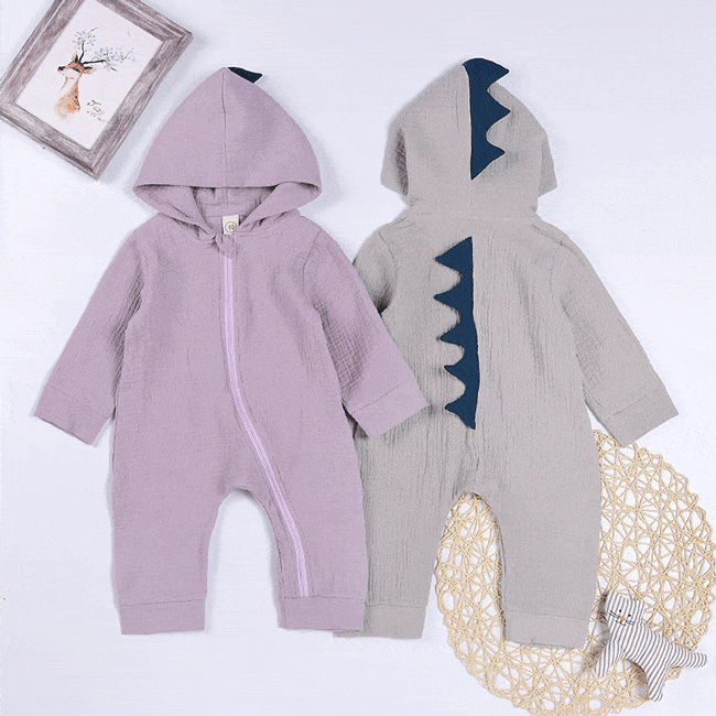 Newbabywish Baby Dinosaur Romper-3