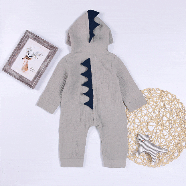 Newbabywish Baby Dinosaur Romper-7