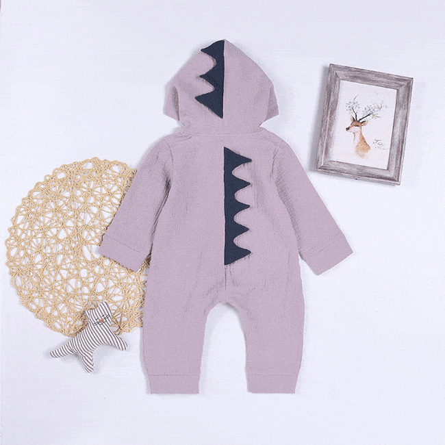 Newbabywish Baby Dinosaur Romper-4