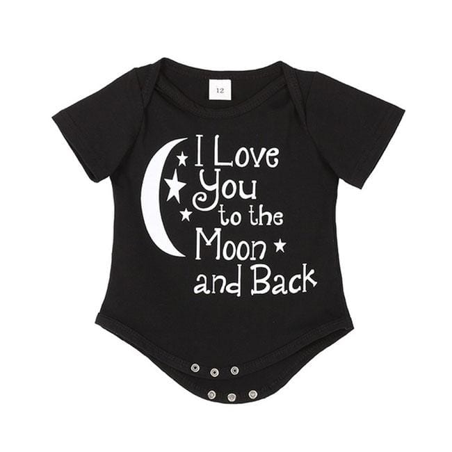 Newbabywish Newborn Clothes Letters Printed Bodysuit