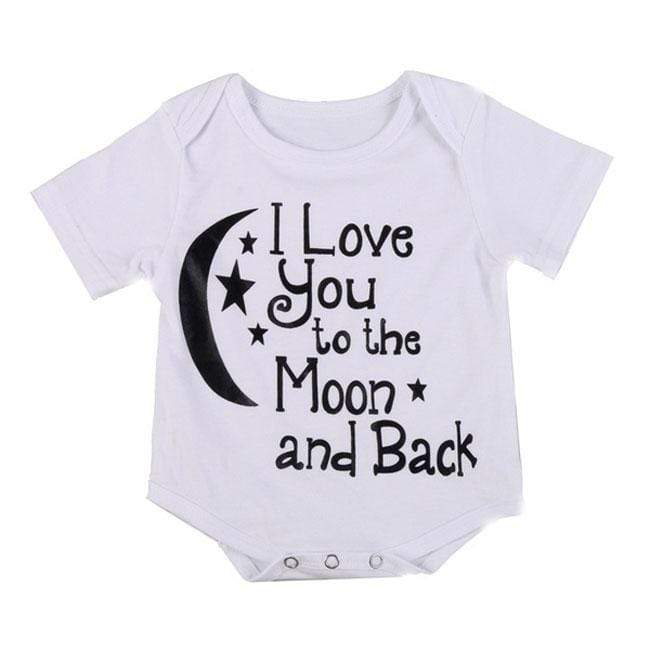 Newbabywish Newborn Clothes Letters Printed Bodysuit