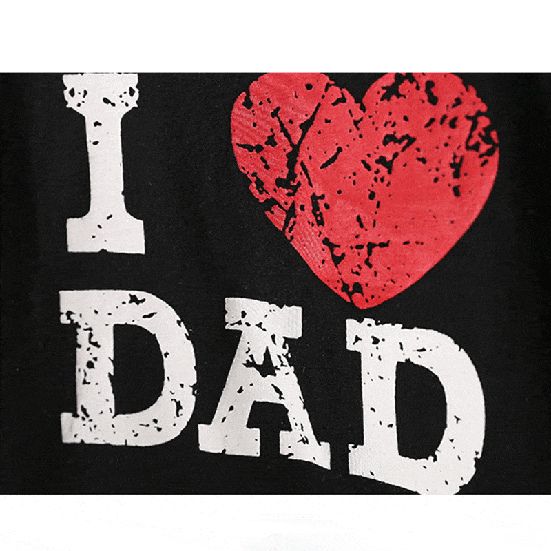 Newborn Baby I Love Papa Mama Short Sleeve Rompers-6
