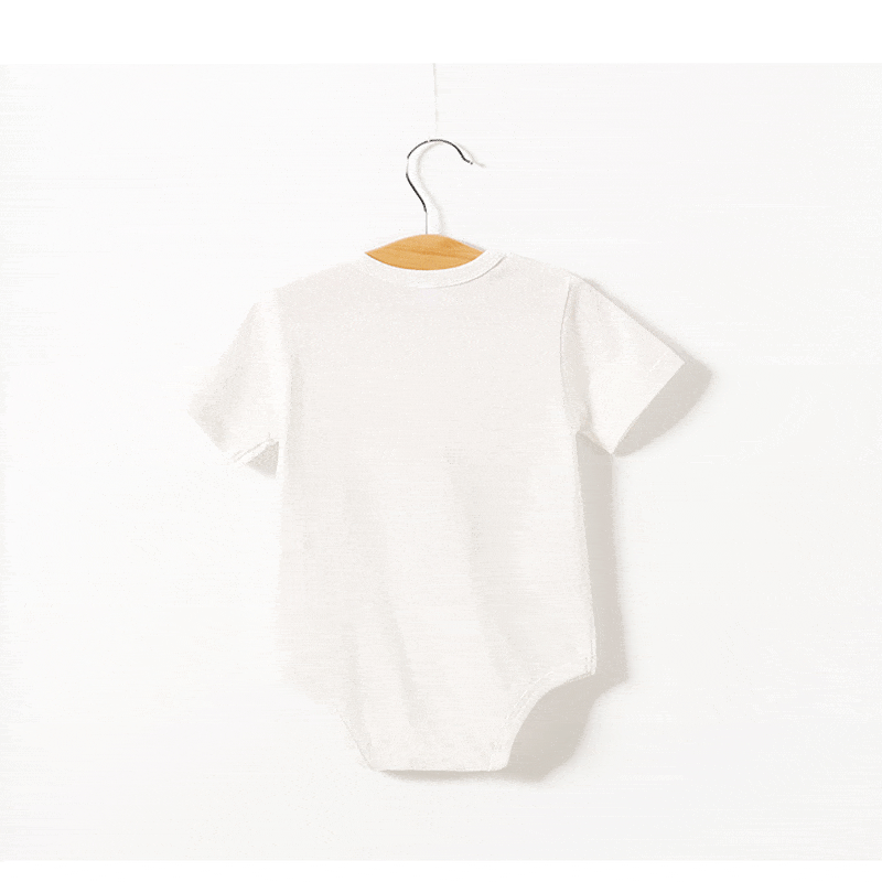 Newborn Baby I Love Papa Mama Short Sleeve Rompers-4