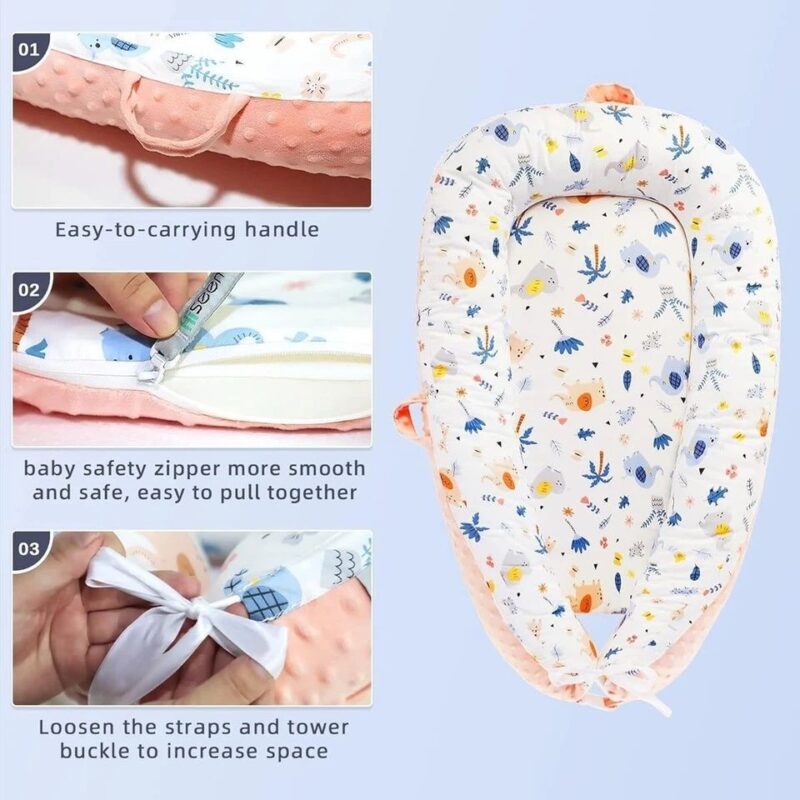 Newborn Cozy Elliptical Nest Bed - Image 3