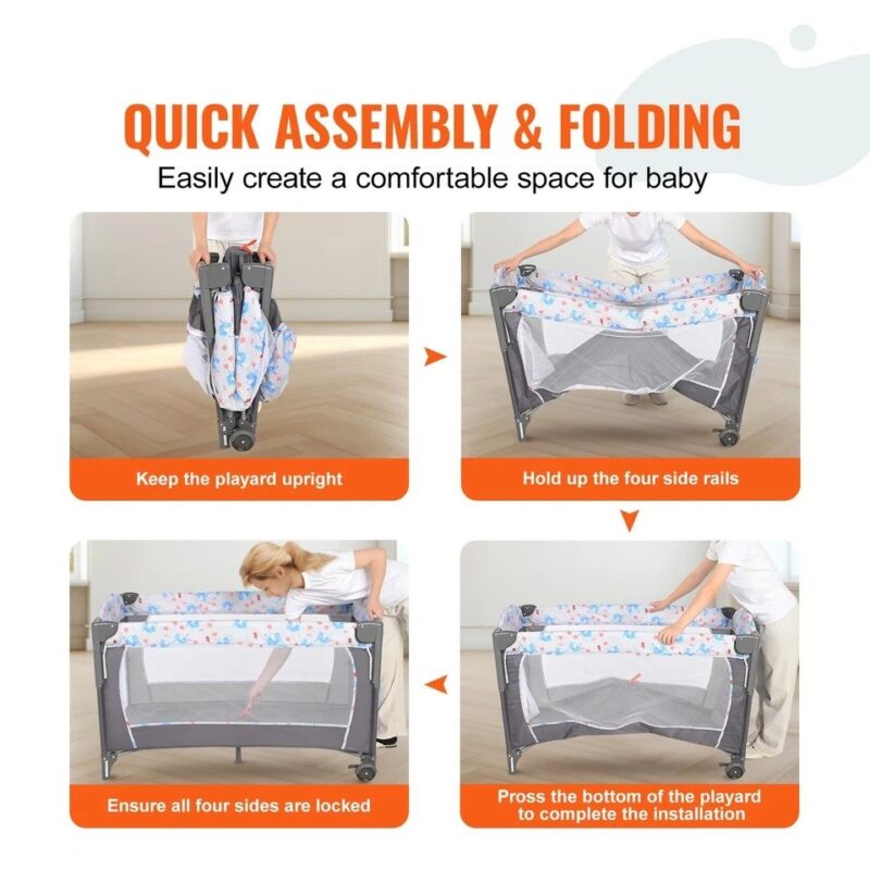 Baby Electric Crib Attached To Bed Co Sleeper Portable Bassinet - Image 2