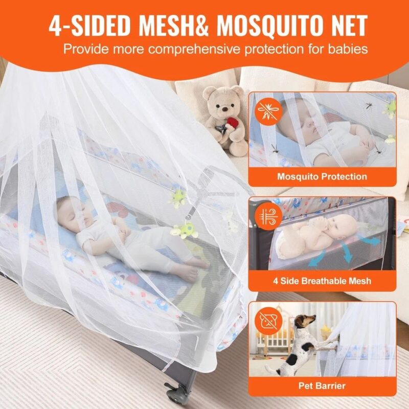 Baby Electric Crib Attached To Bed Co Sleeper Portable Bassinet - Image 4