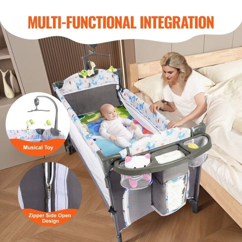 Baby Electric Crib Attached To Bed Co Sleeper Portable Bassinet - Image 6