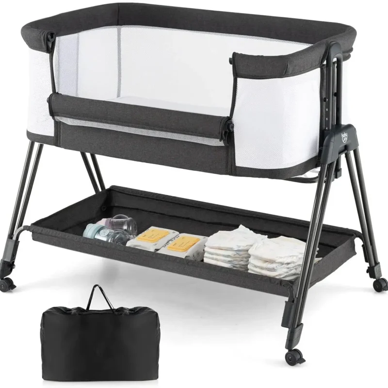 Portable Mesh Bedside Sleeper Baby Bassinet for Newborn