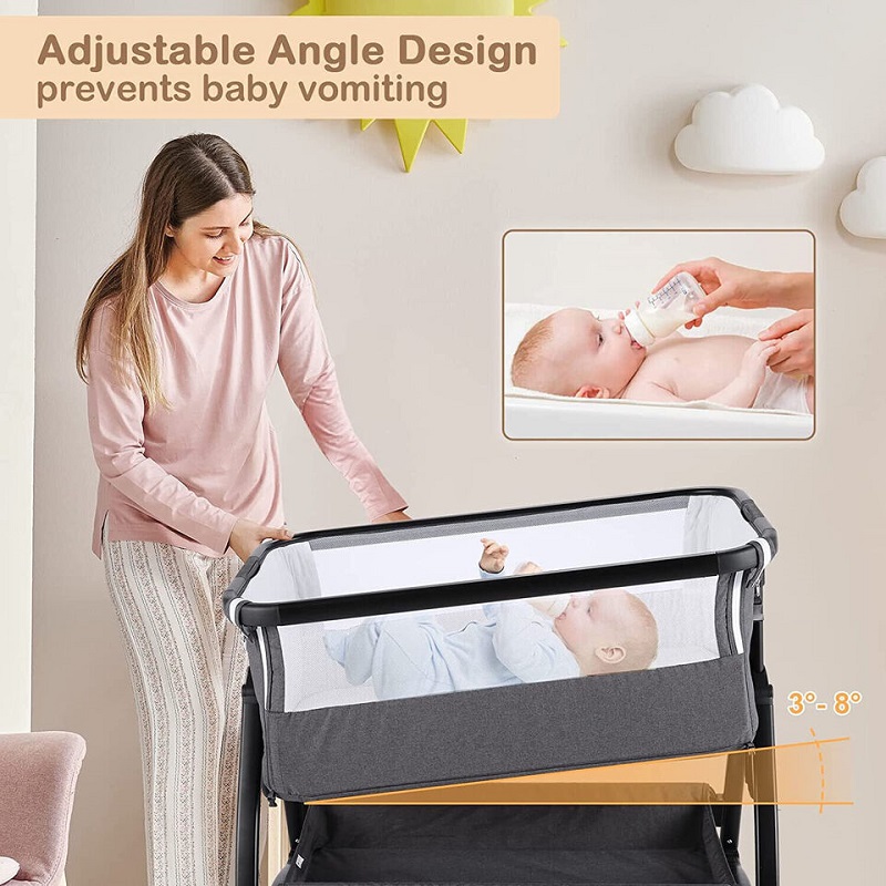 Baby Bedside Sleeper Portable Baby Bassinet Crib Attached To Bed