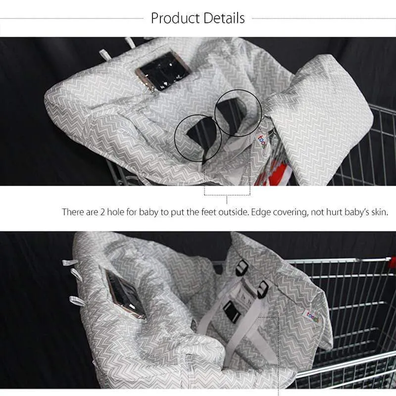 2 in 1 Baby Shopping Cart Covers High Chair Cover