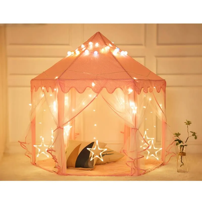 Princess Castle Playhouse Pink Kid Indoor Playhouse and Outdoor Playhouse