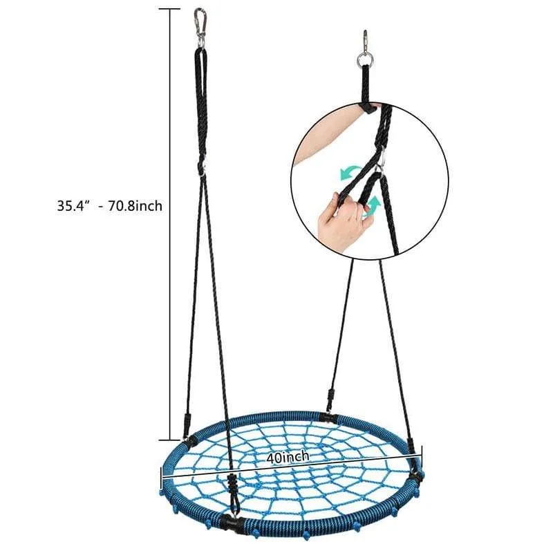 Durable 40"  Kids Tree Swing Kit Spider Web Swing Set with Saucer