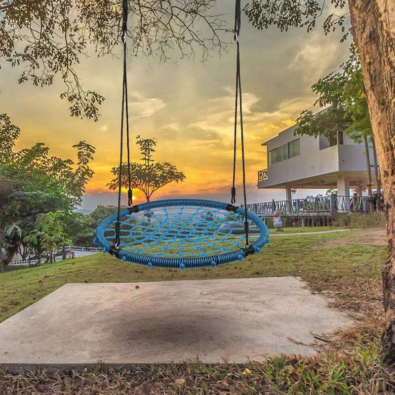 Durable 40"  Kids Tree Swing Kit Spider Web Swing Set with Saucer