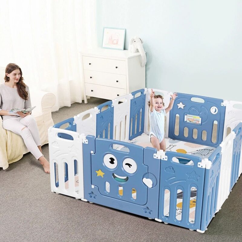 12+2 Panel Baby Play Area Fence Indoor Playground