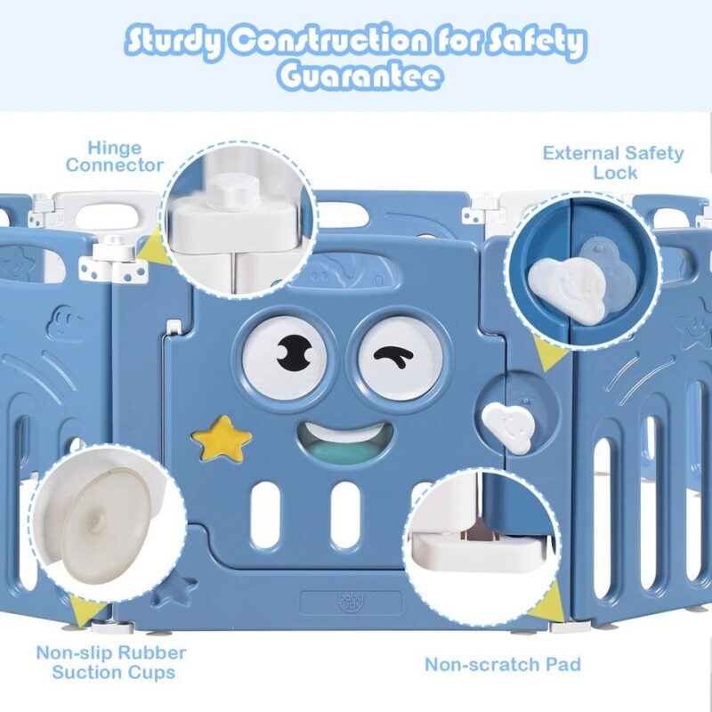 16 Panel Baby Play Area Fence Indoor Playground - Image 4