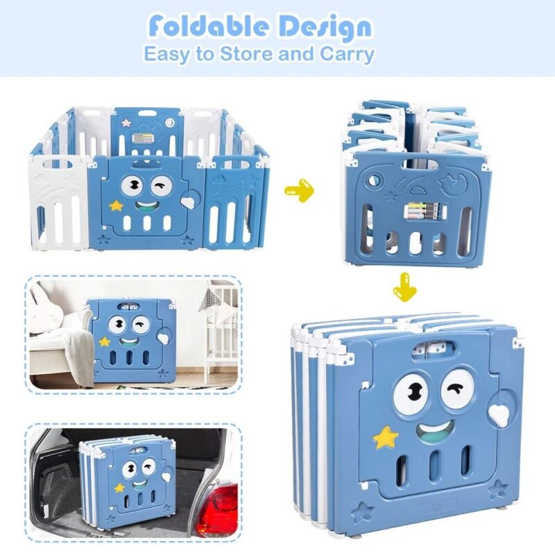 16 Panel Baby Play Area Fence Indoor Playground - Image 5