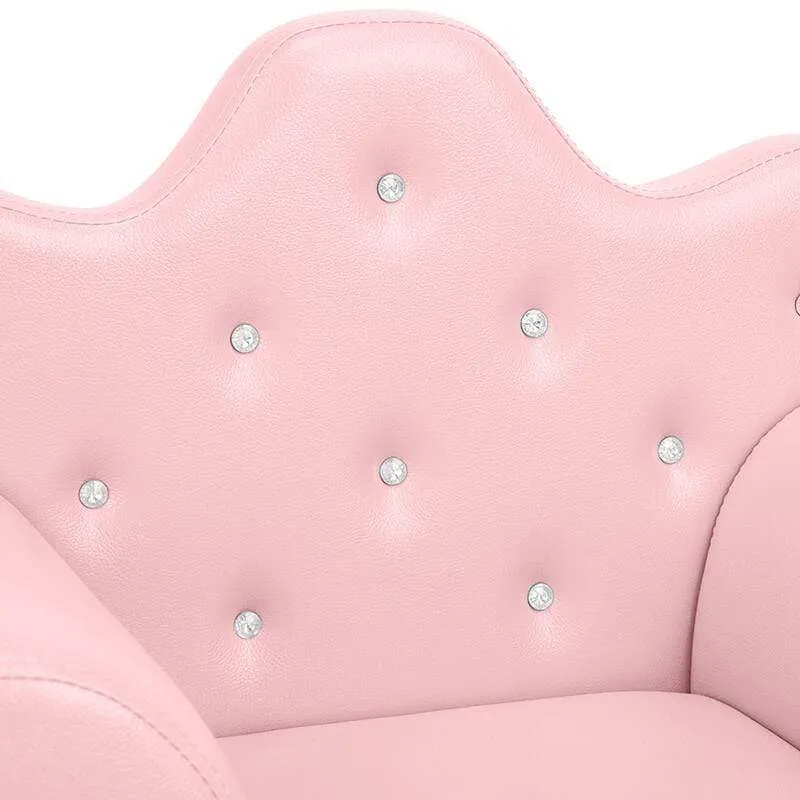 Princess Kid Sofa with PVC Leather Mini Couch for Kids