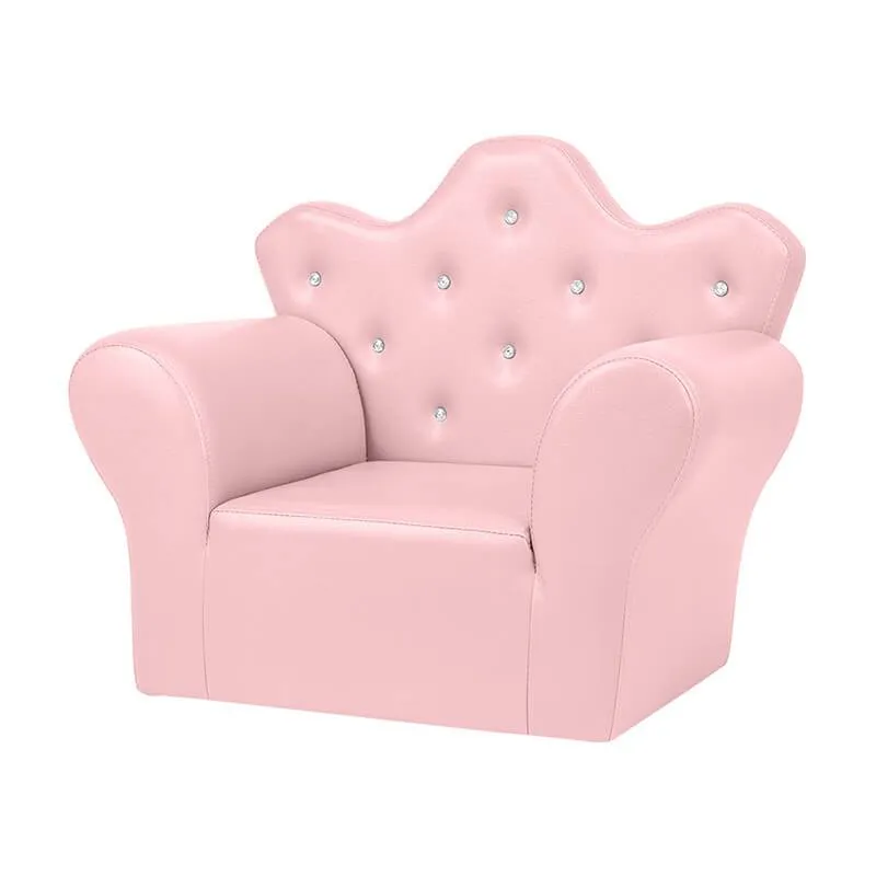 Princess Kid Sofa with PVC Leather Mini Couch for Kids