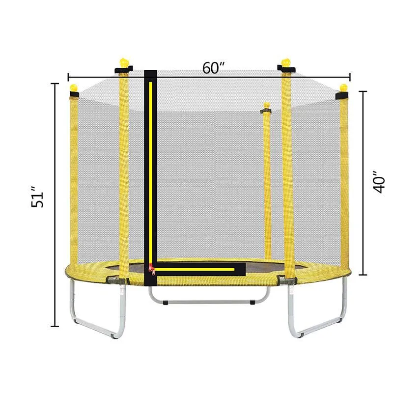 Small Trampoline for Kids Indoor/Outdoor Trampoline with Enclosure