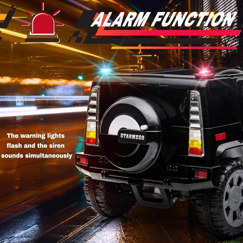 12V Four-wheel Drive Electric Ride On Police Car - Image 8