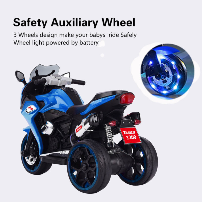 12V Kid's Electric Toy Motorcycle with Light Wheel and Bluetooth Music - Image 6