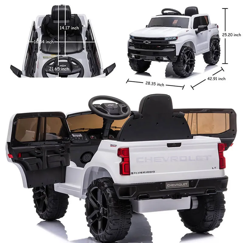 Chevy Silverado Kids Ride On Truck with Parental Remote Control - Image 6