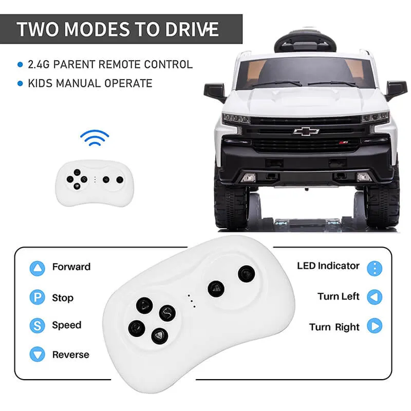 Chevy Silverado Kids Ride On Truck with Parental Remote Control - Image 8