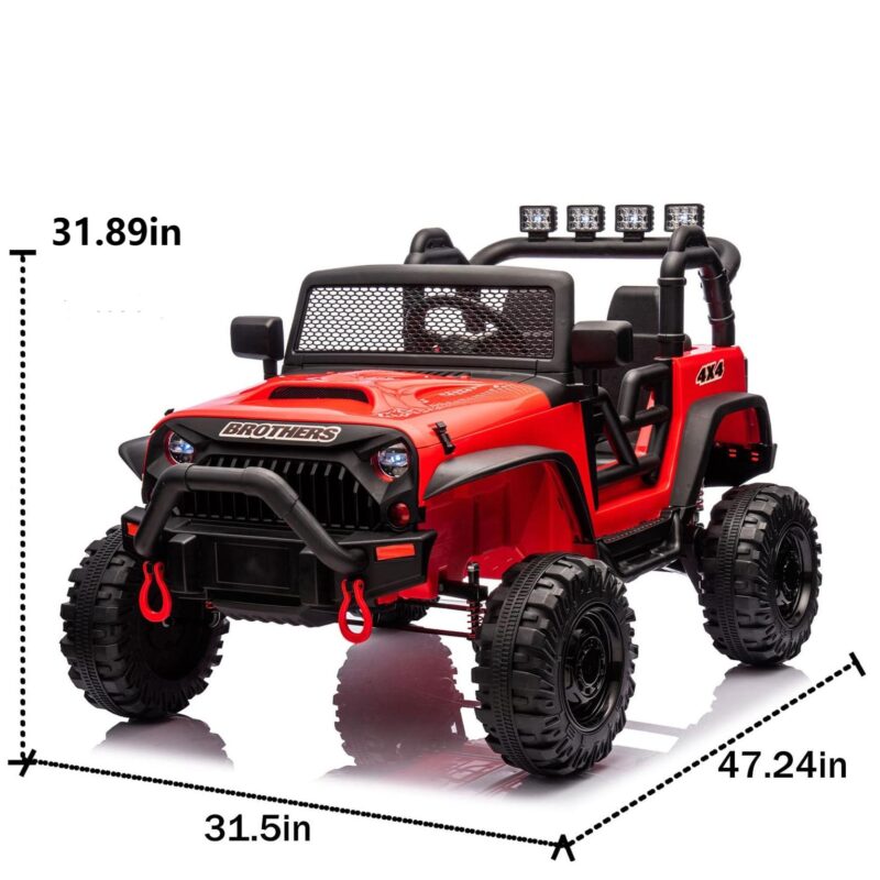 Kids 24V Jeep Ride on Toy with Remote Control 2 Seater Battery Car - Image 2