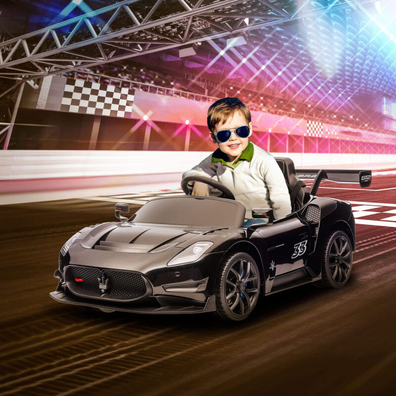 Black Maserati Kids Car Licensed Ride On Car - Image 2