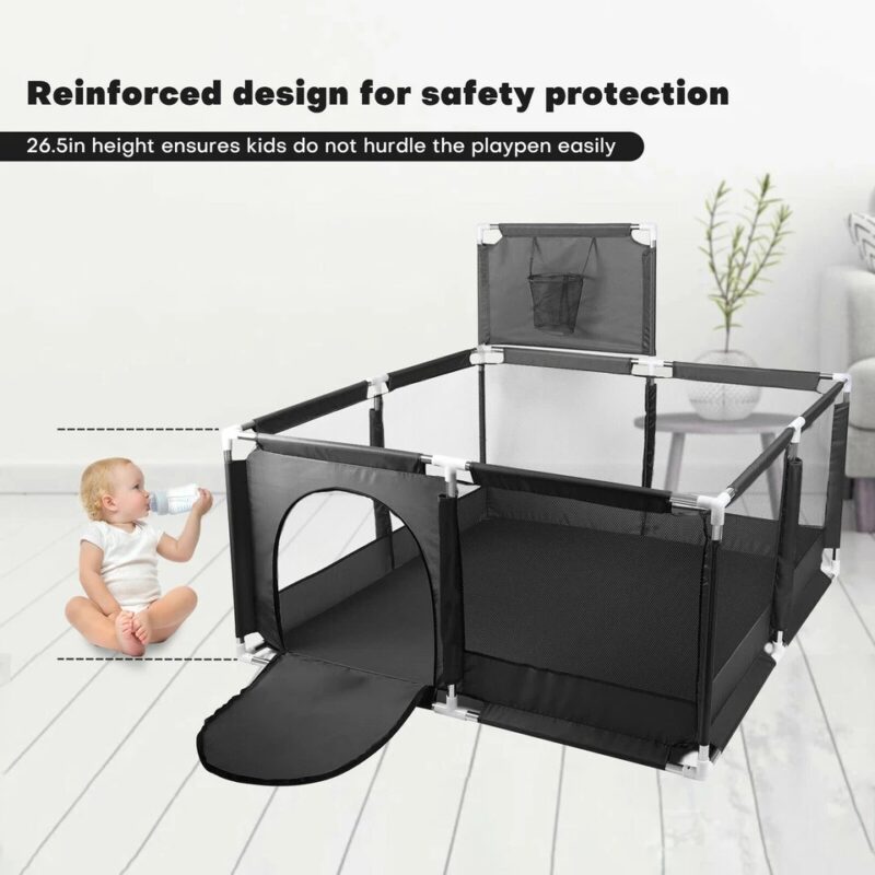 Square Baby Gate Play Yard Play Fence Portable Baby Ball Pit - Image 4