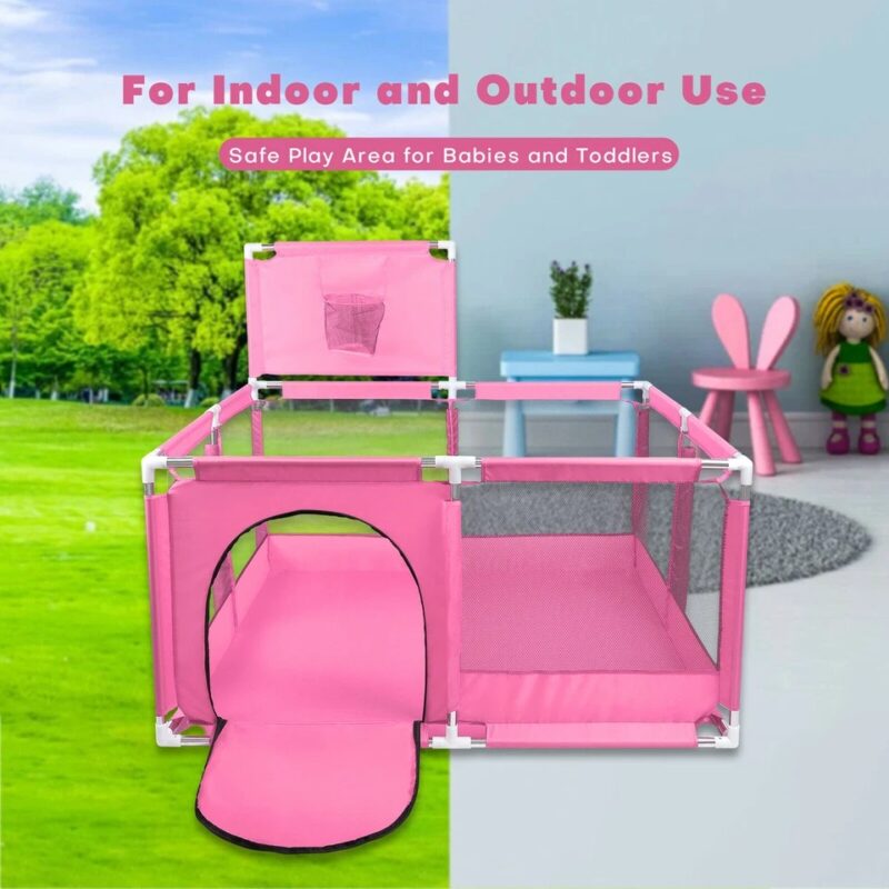 Square Baby Gate Play Yard Play Fence Portable Baby Ball Pit - Image 5