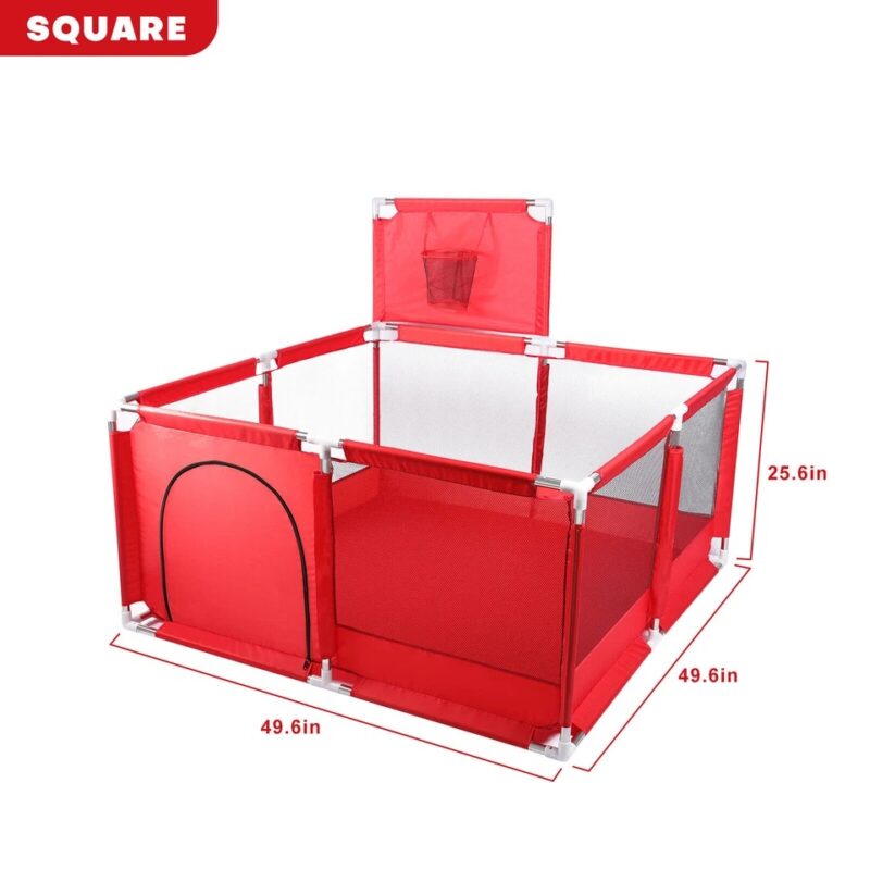 Square Baby Gate Play Yard Play Fence Portable Baby Ball Pit - Image 7