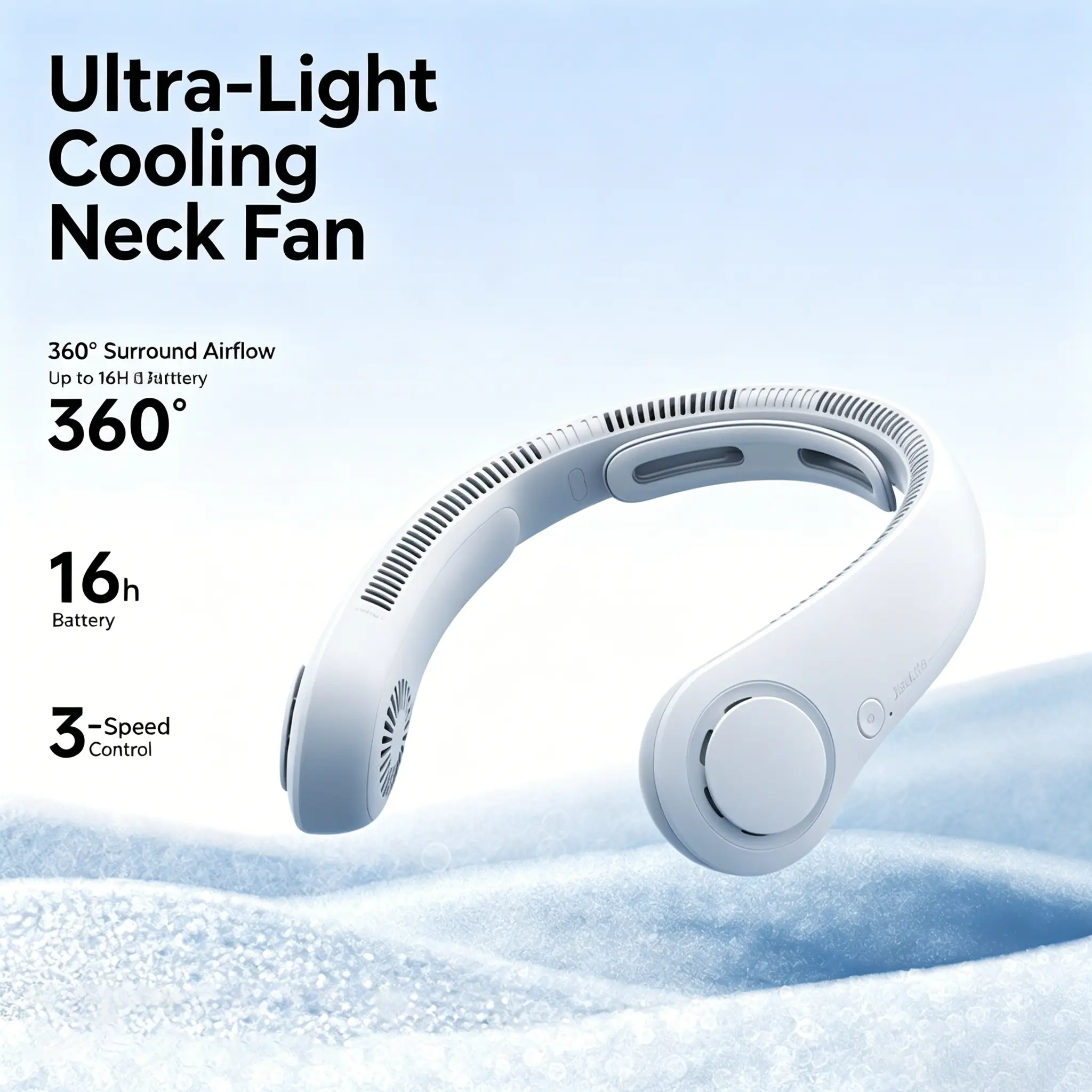 Portable Neck Fan For Mom Around The Neck Leafless - Image 2