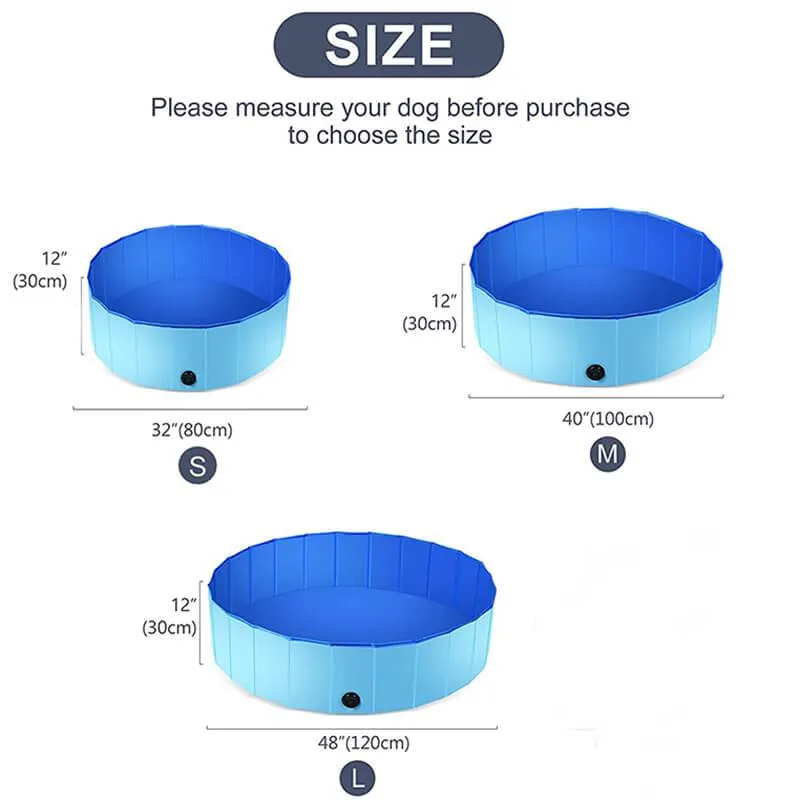 Foldable Dog Swimming Pool Kids Hard Plastic Pool