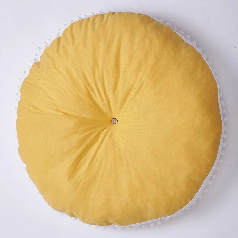 Baby Cotton Round Nursery Rug Soft Crawling Mat